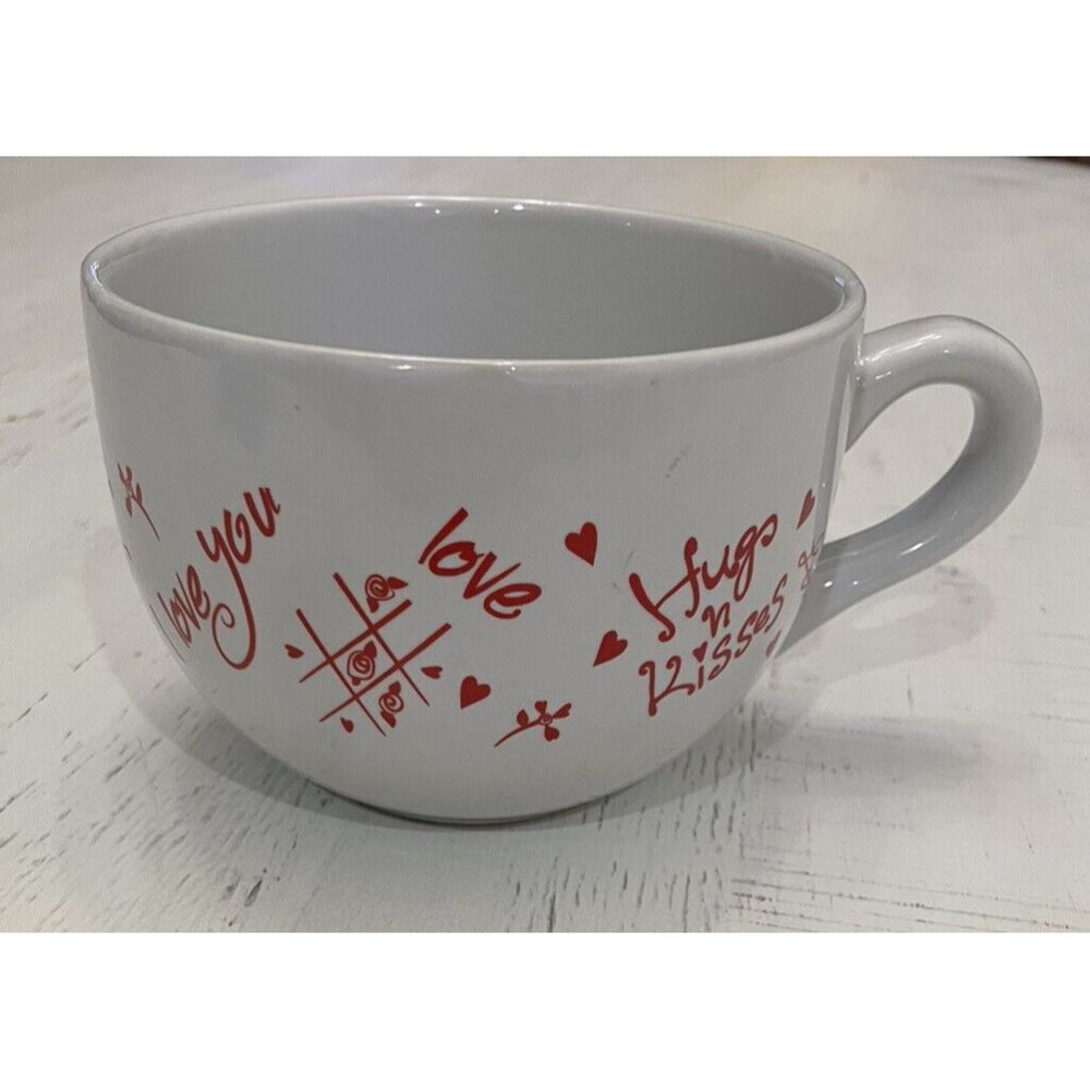 Valentine's Day  Hugs and Kisses Hearts Love Coffee Cup 16oz Mug